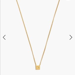 Madewell Square Pendant Choker Necklace
